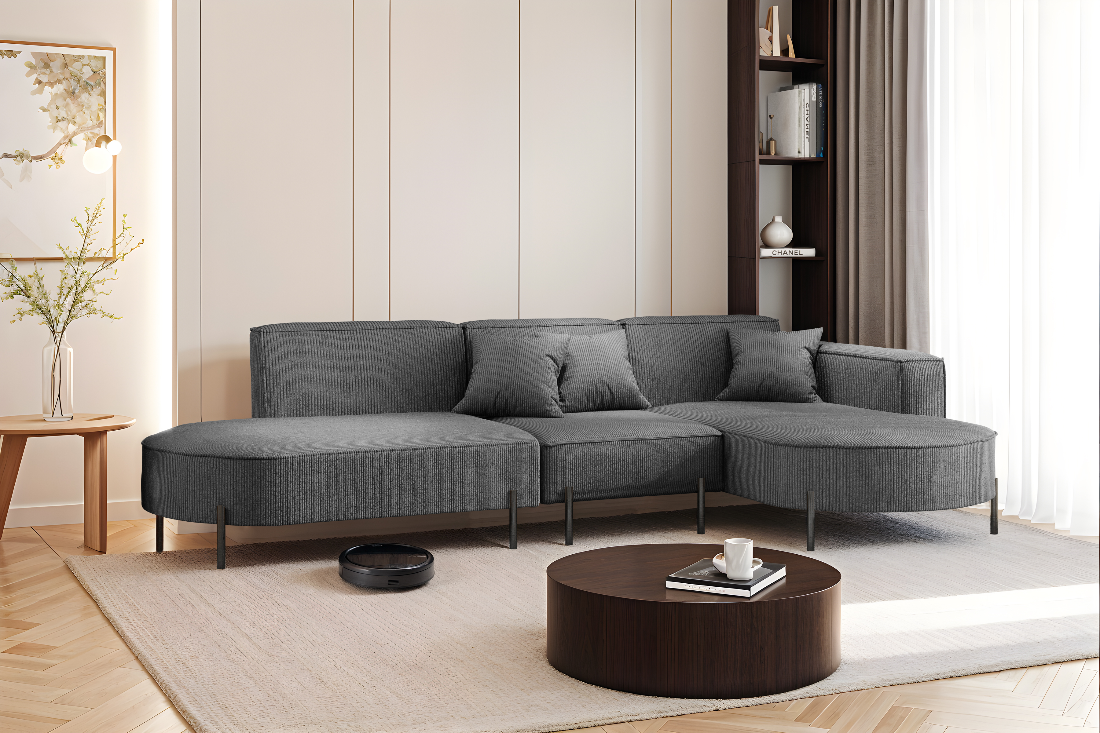 Parma L Hills Ecksofa L-Form Scala Anthracite